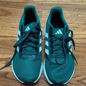 Adidas Men's Teal and White Sneakers